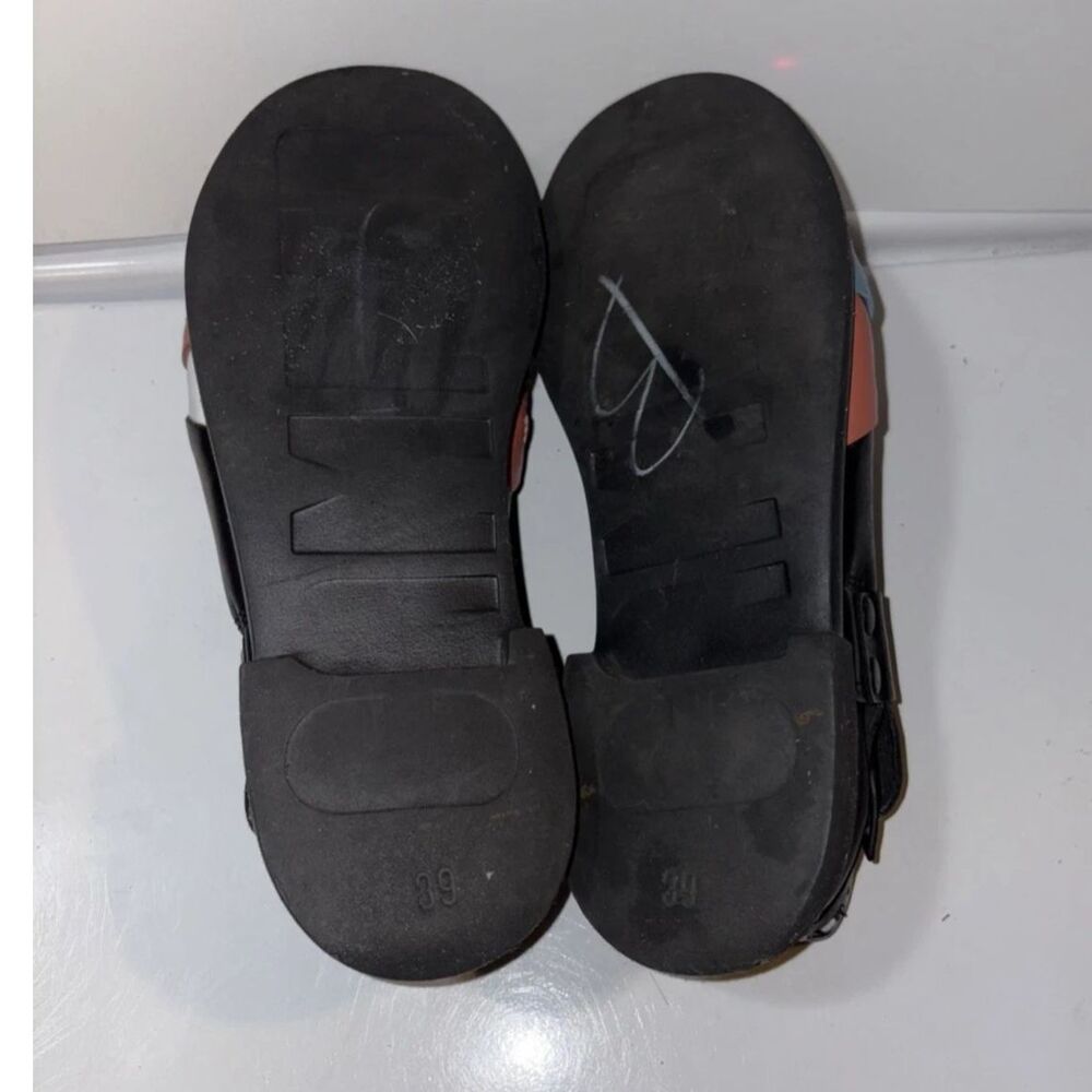Camper Twins Mismatch Sandals Women Size 39 US 9 Leather Asymmetric Black - Picture 9 of 9